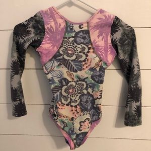 Maaji Kids one piece long sleeve swimsuit